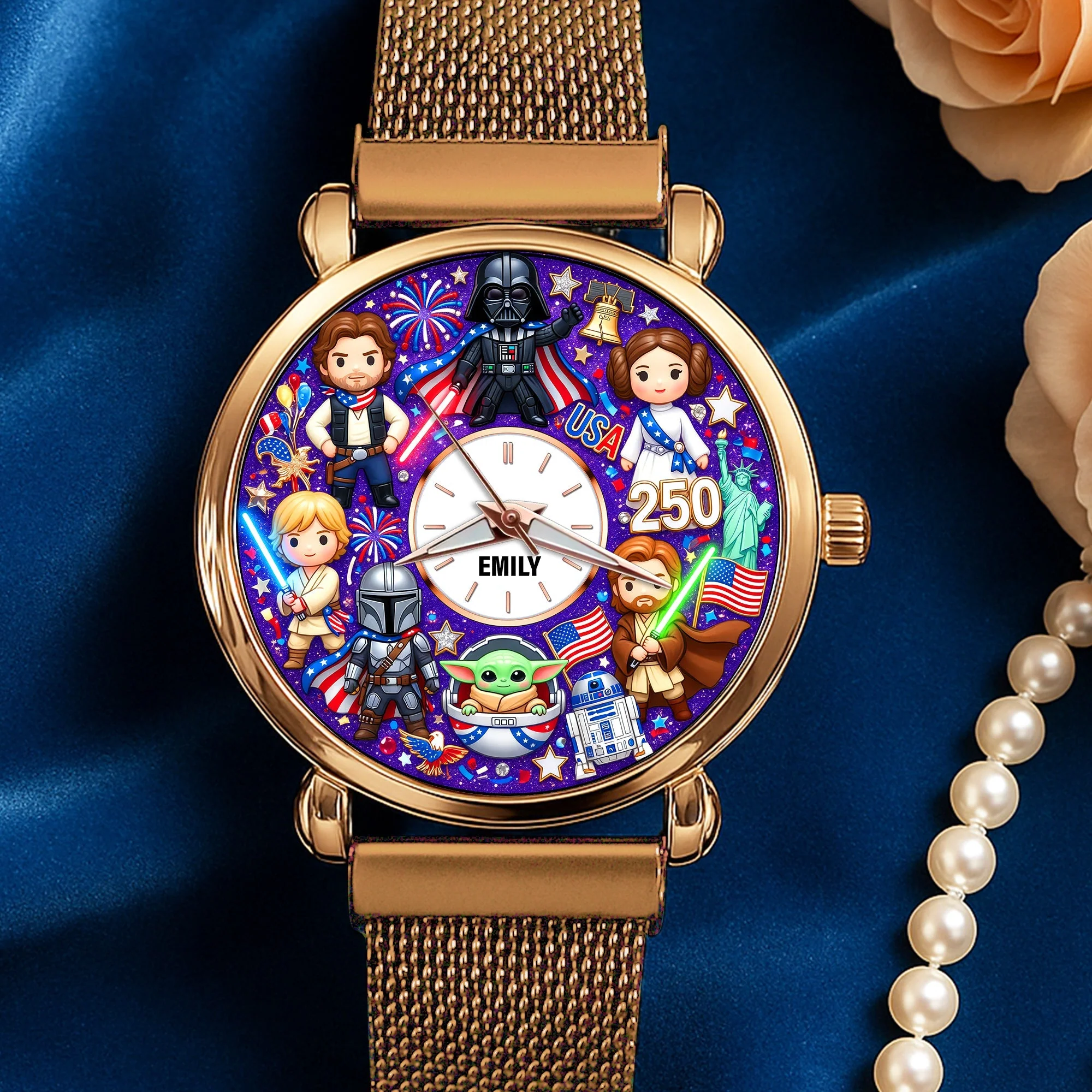 Celebrate USA 250th Anniversary - Personalized Hand Watch - Gifts For Patriots - Stwa HH01