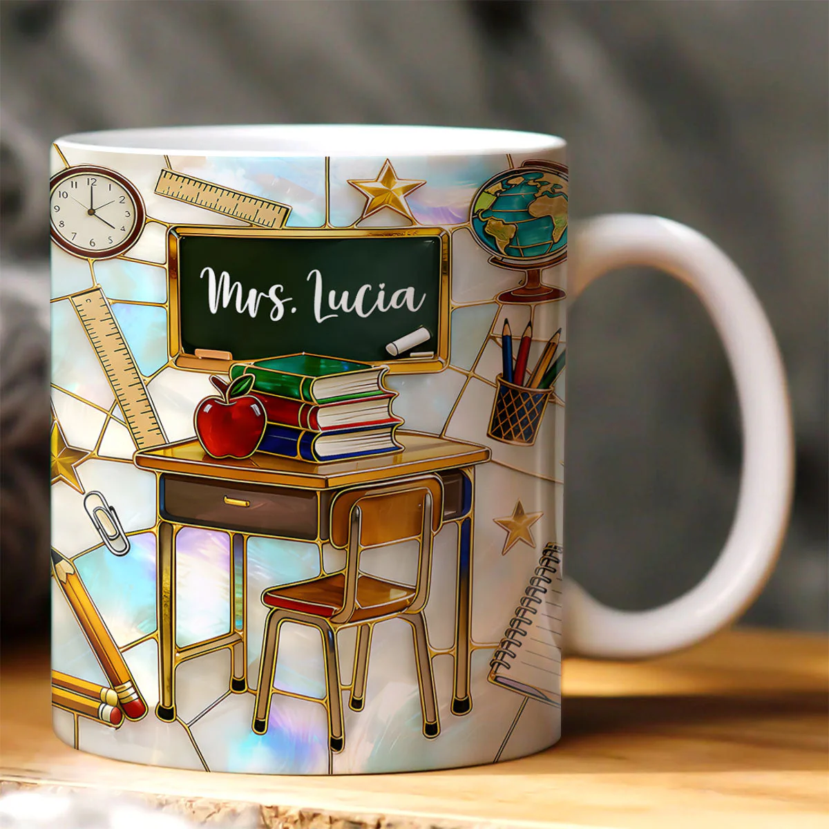 Celebrate Your Favorite Teacher With Classroom Essentials - Personalized Ceramic Mug - Gift For Teacher - Image 4
