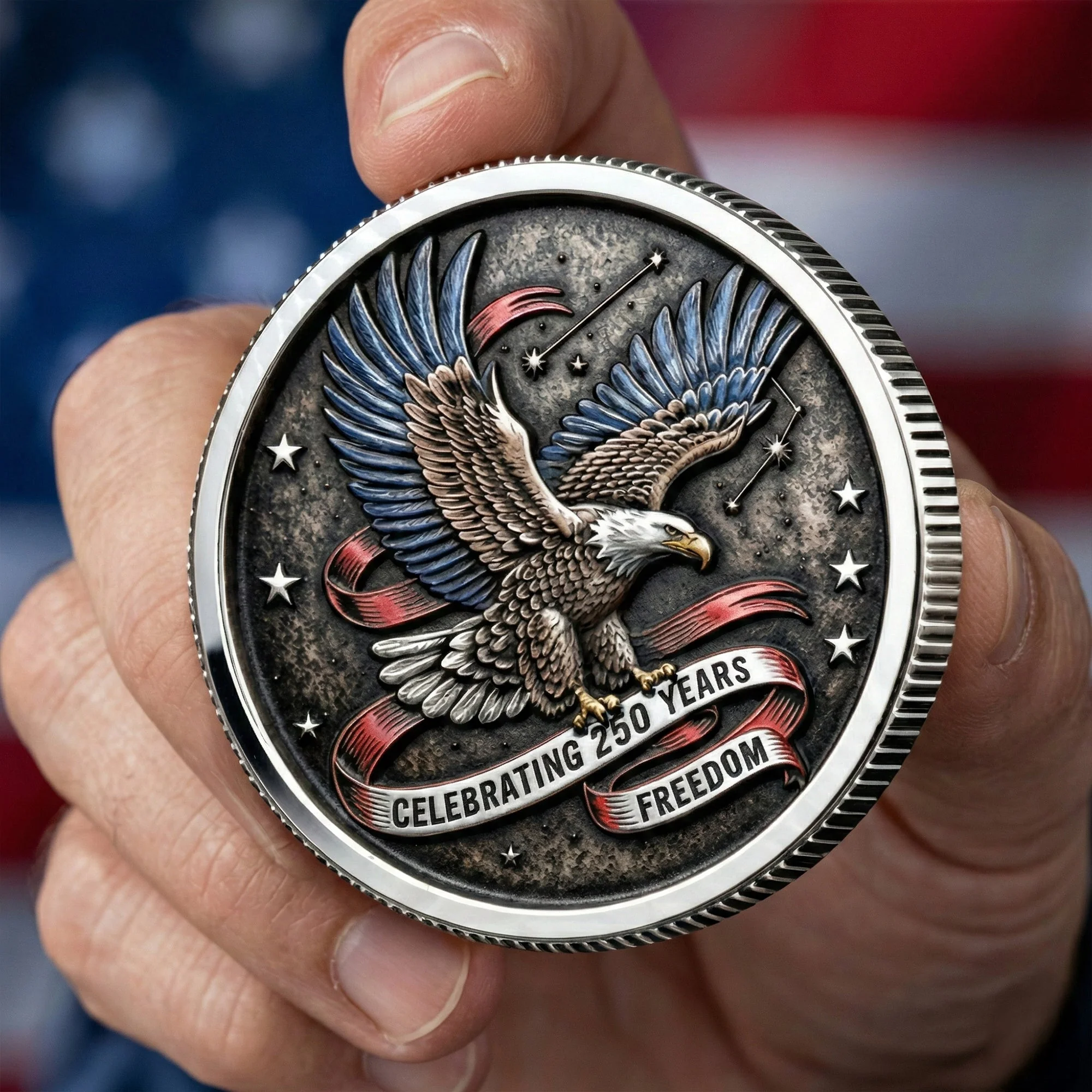 Celebrating 250 Years Freedom - Personalized Commemorative Coin - Gift For Patriotic | HN02 - Image 3