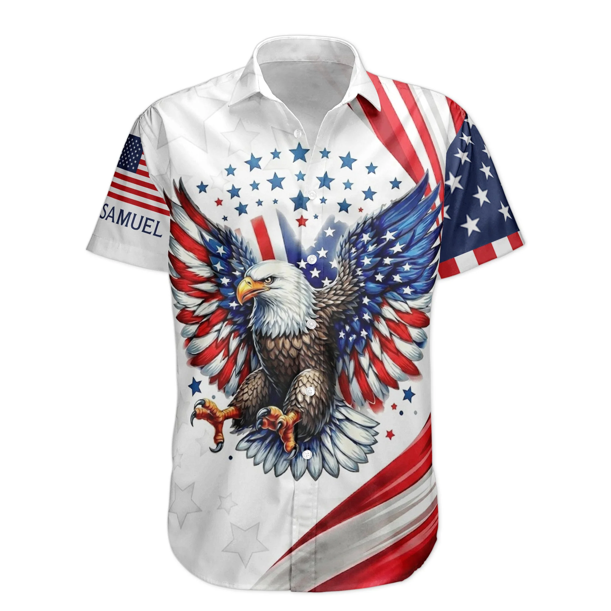 Celebrating 250 Years Of Freedom America - Personalized Hawaiian Shirt - Gift For Patriotic Men - Image 5