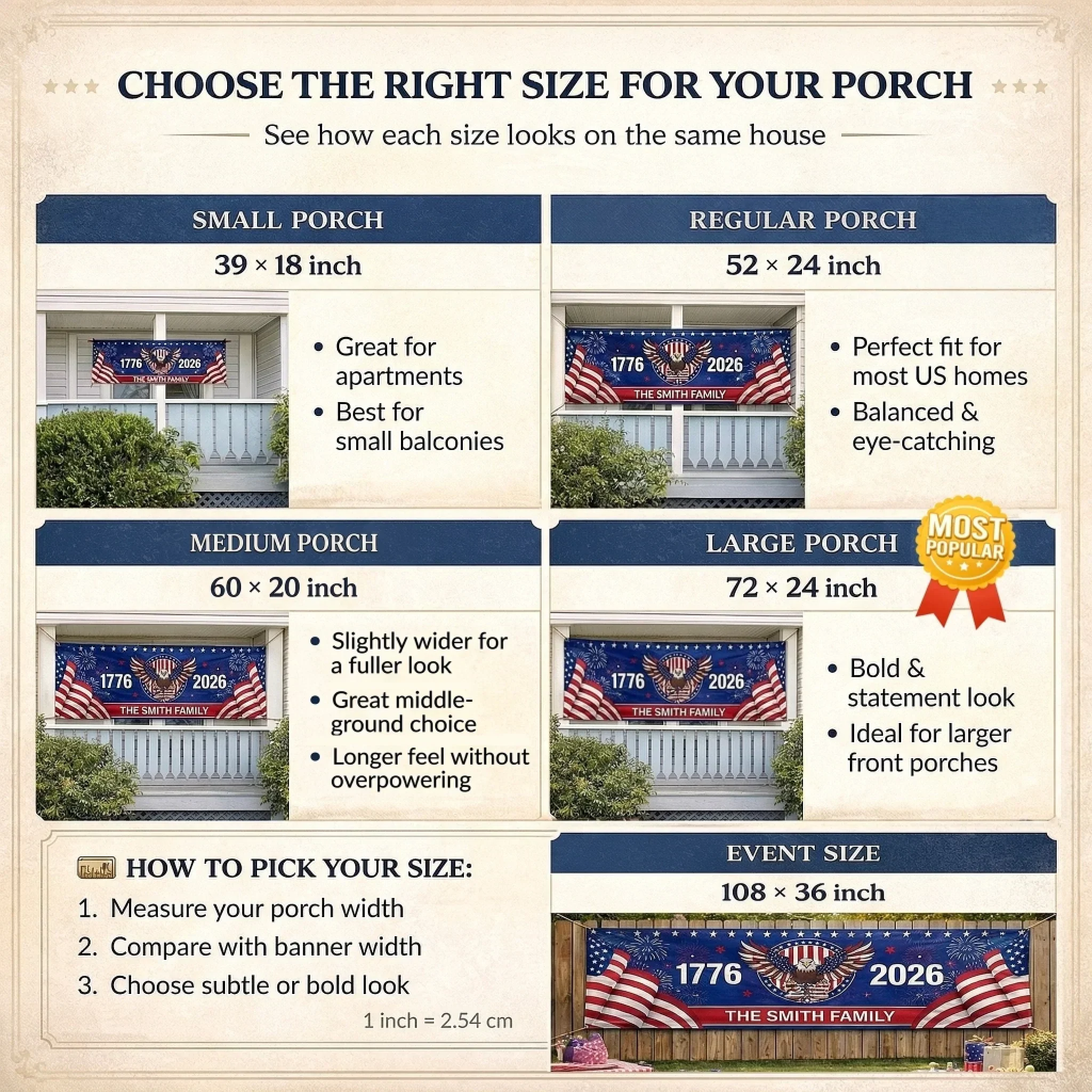 Celebrating 250 Years Of Freedom USA - Personalized Outdoor Banner - Gift For Patriotic Family - Image 2