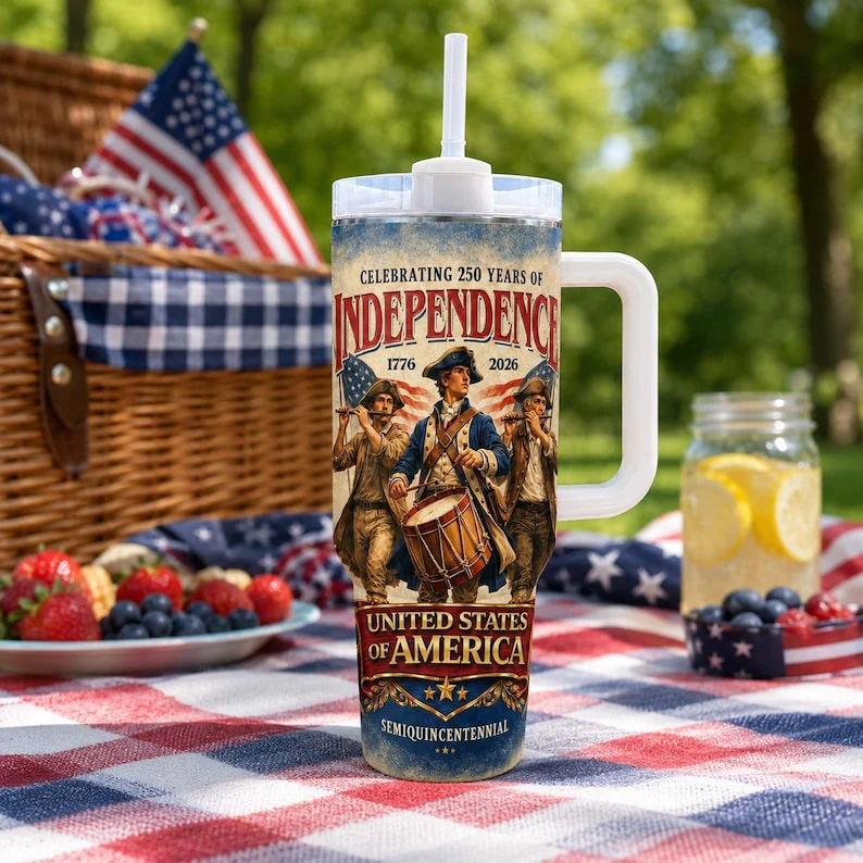 Celebrating 250 Years Of Independence USA Semiquincentennial - Personalized Tumbler - Gift For Patriots - Image 2