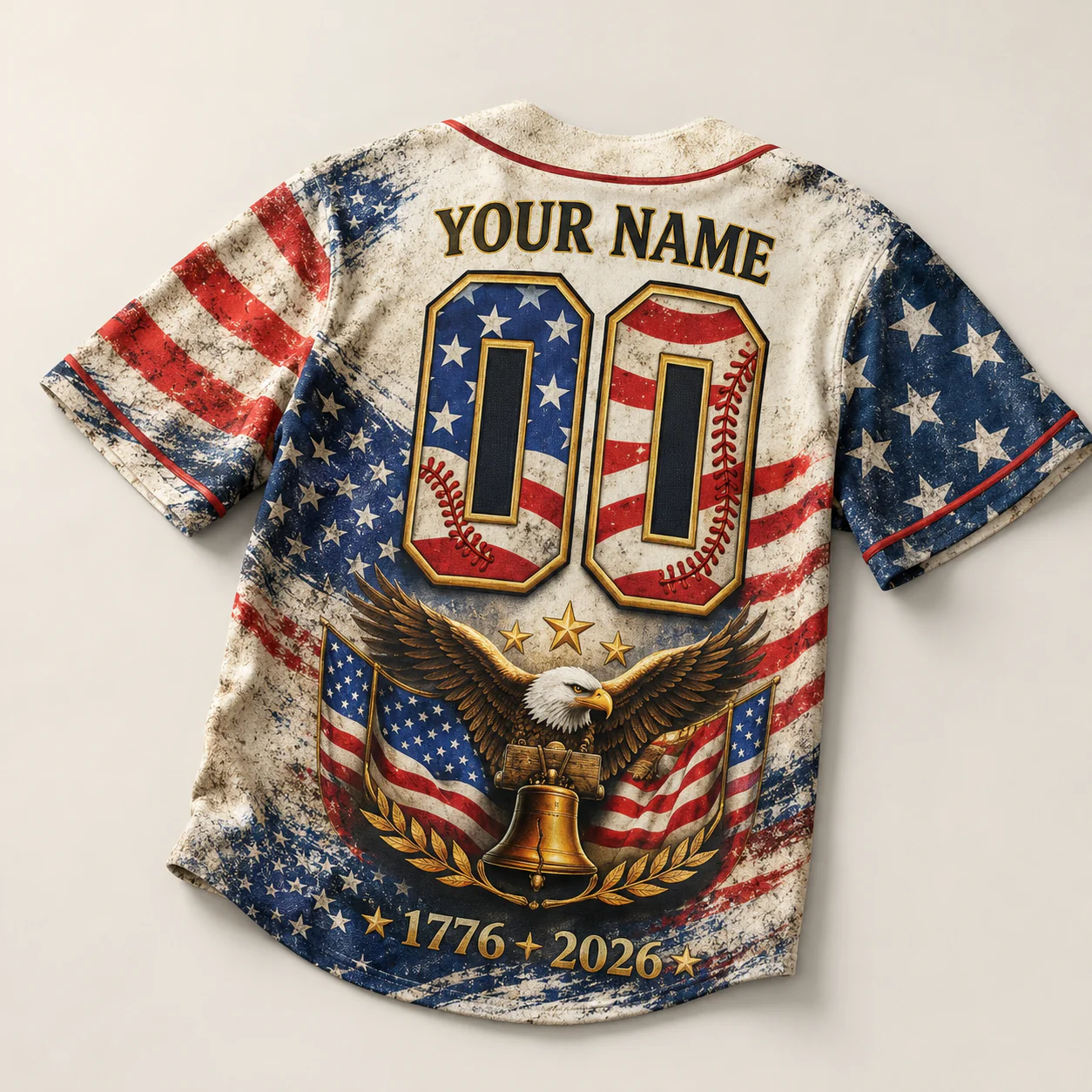 Celebrating America 250 Years Of Freedom - Personalized Baseball Jersey - Gift For Patriots - Image 7