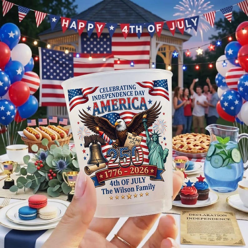 Celebrating Independence Day America 4th Of July - Personalized Cups - Gifts For Patriotic Family - Image 3