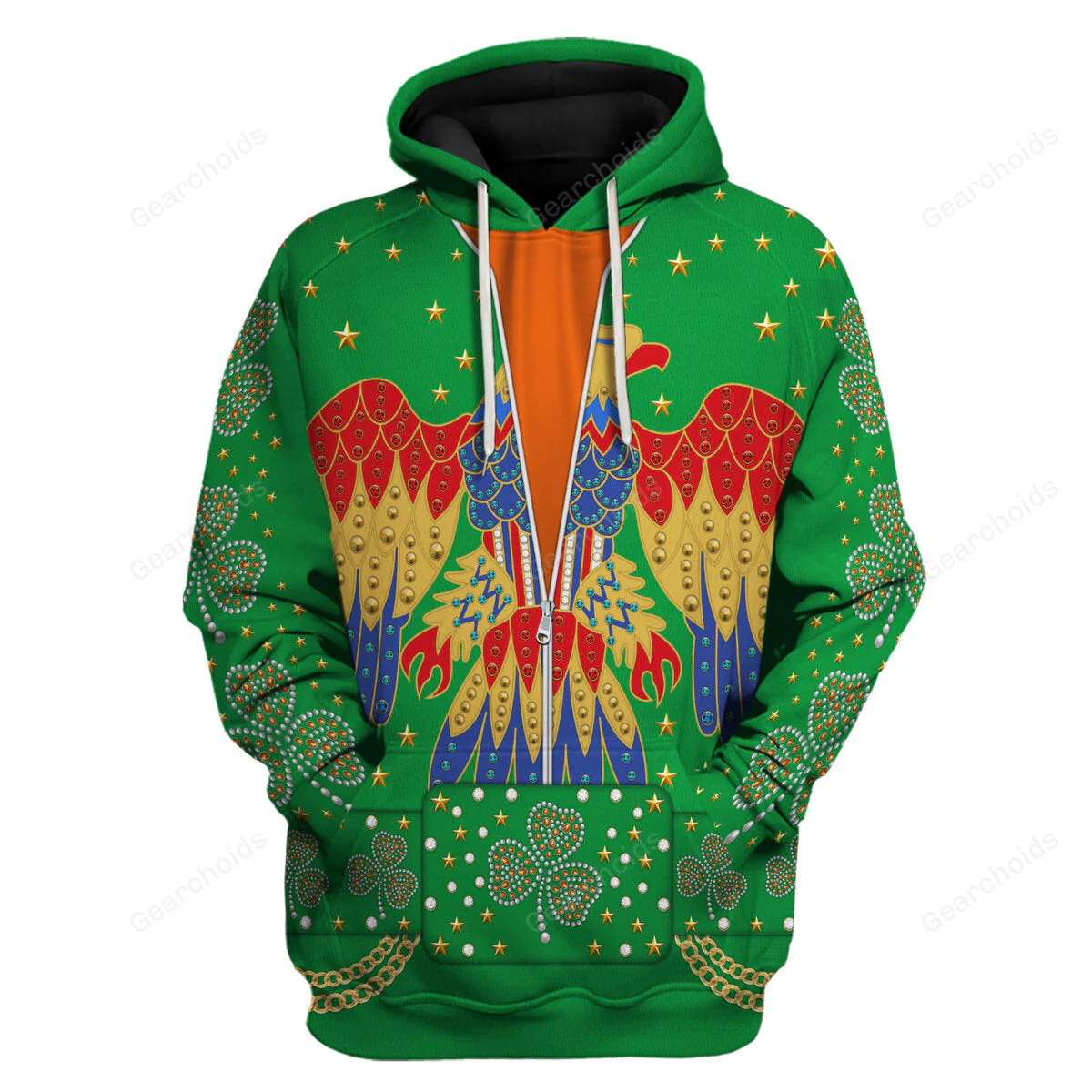 Elvis Presley EAGLE Green - Costume Cosplay Hoodie Sweatshirt Sweatpants CSELV036 - Image 2