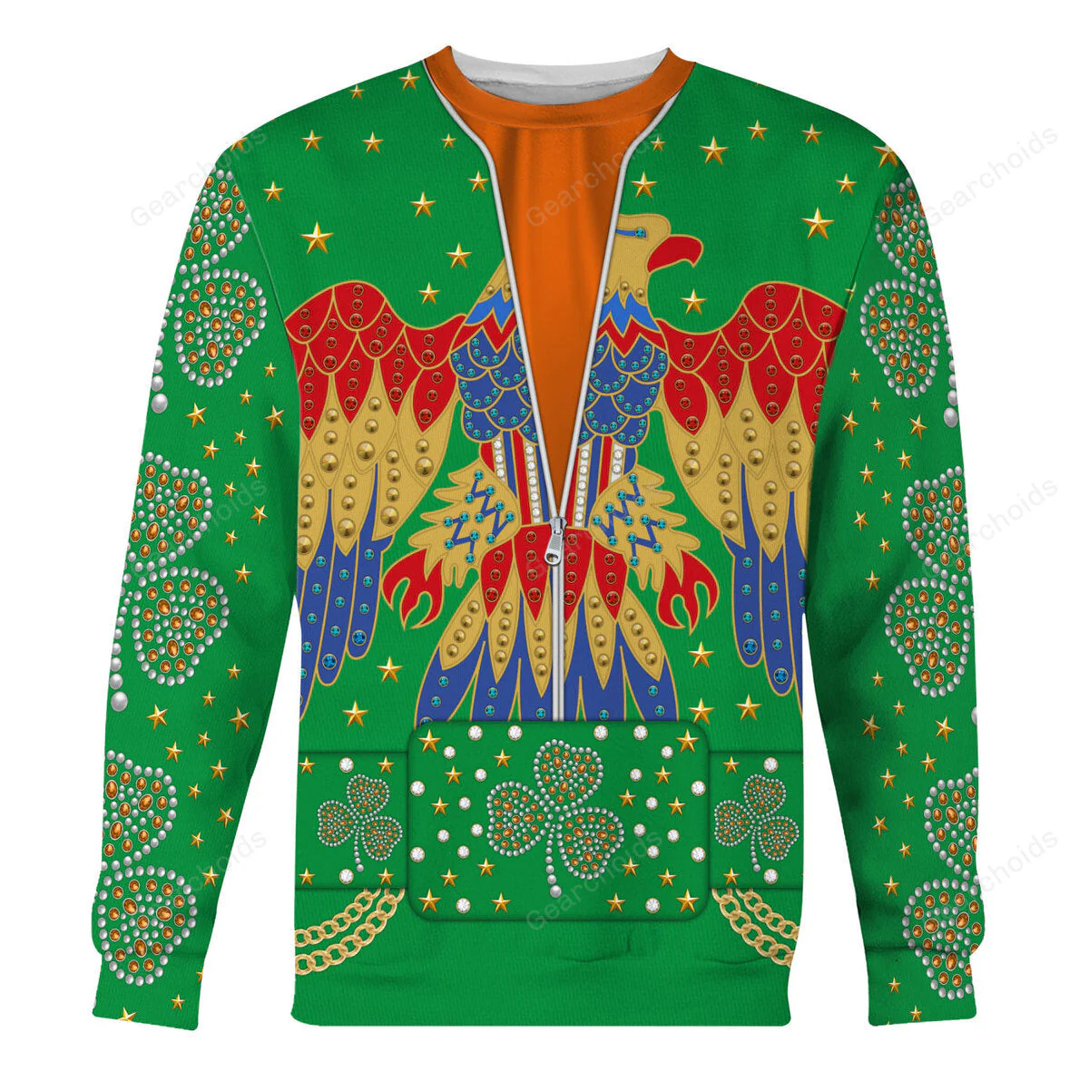 Elvis Presley EAGLE Green - Costume Cosplay Hoodie Sweatshirt Sweatpants CSELV036 - Image 4