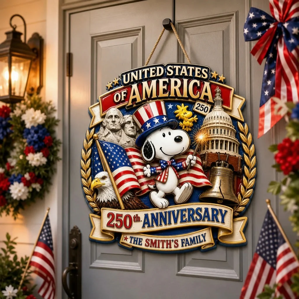 Celebration 250th USA Anniversary - Personalized Wood Sign - Gift For Patriots, Movies Fan - Penu - Image 2