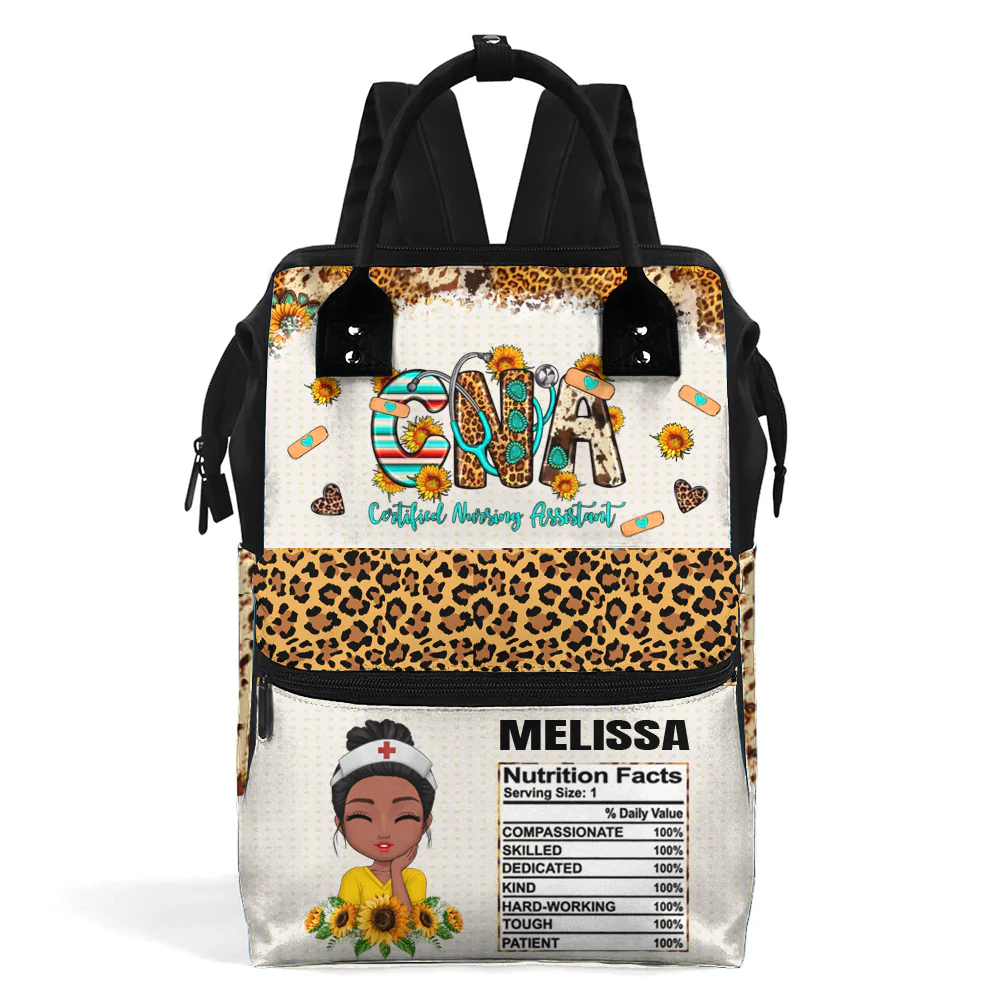 Certified Nursing Assistant Nutrition Facts - Personalized Duckbilled Backpack - Gift For CNA, Nurse | NR3 HH01