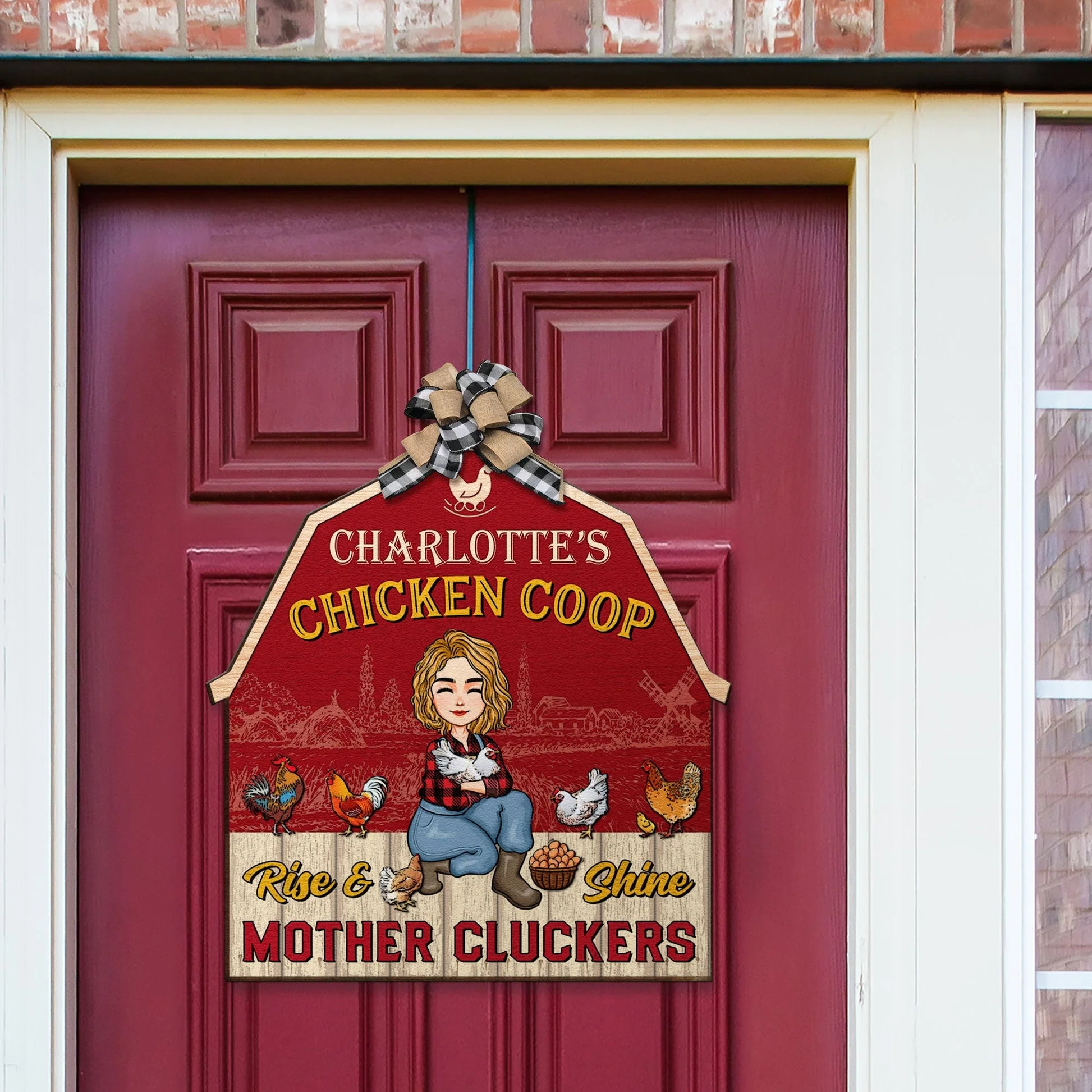 Chicken Coop - Beware A Crazy Plant Lady Lives Her - Personalized Wood Sign - Gift For Mom, Grandma, Mothers Day, Farmers| GR17 NA94 - Image 2