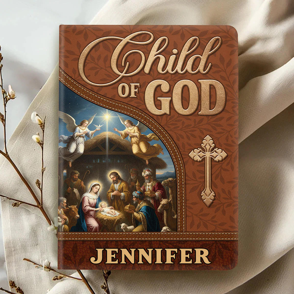 Child Of God - Personalized Leather Cover Notebook TD118 - Image 2