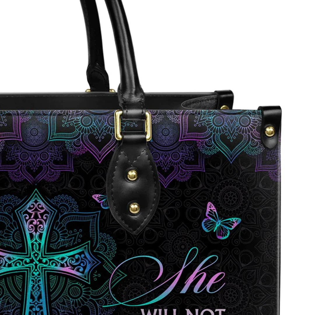God Is Within Her She Will Not Fail Psalm 46 5 Mandala Leather Handbag - Image 4