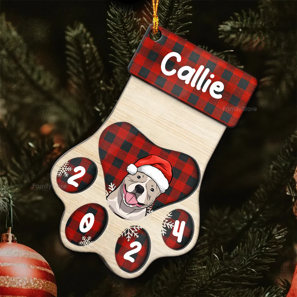 Christmas Dogs Woof Woof - Personalized Wood Ornament - Gift For Dog Lovers - CLP09 NA94 - Image 6