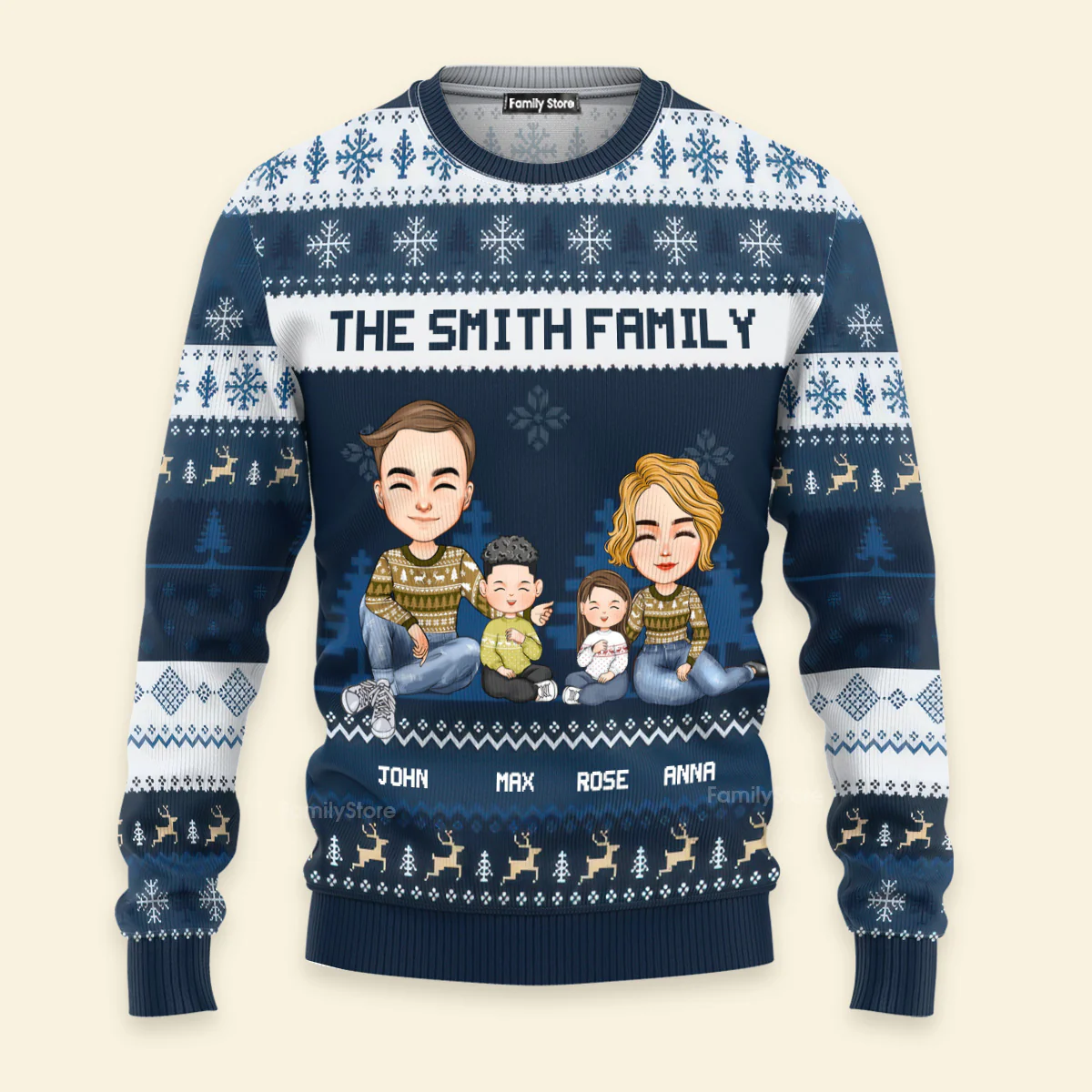 Christmas Is A Reminder Of The Joy That Family Brings - Gift For Family - Personalized Ugly Sweatshirt - CL33 NA94 - Image 3