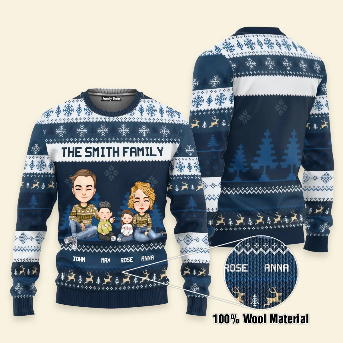 Christmas Is A Reminder Of The Joy That Family Brings - Gift For Family - Personalized Ugly Sweatshirt - CL33 NA94 - Image 5