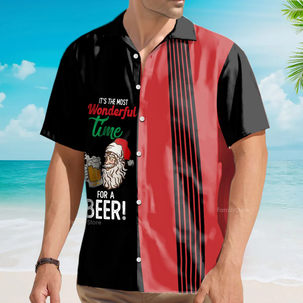 Christmas It's The Most Wonderful Time For A Beer - Hawaiian Shirt - Image 4