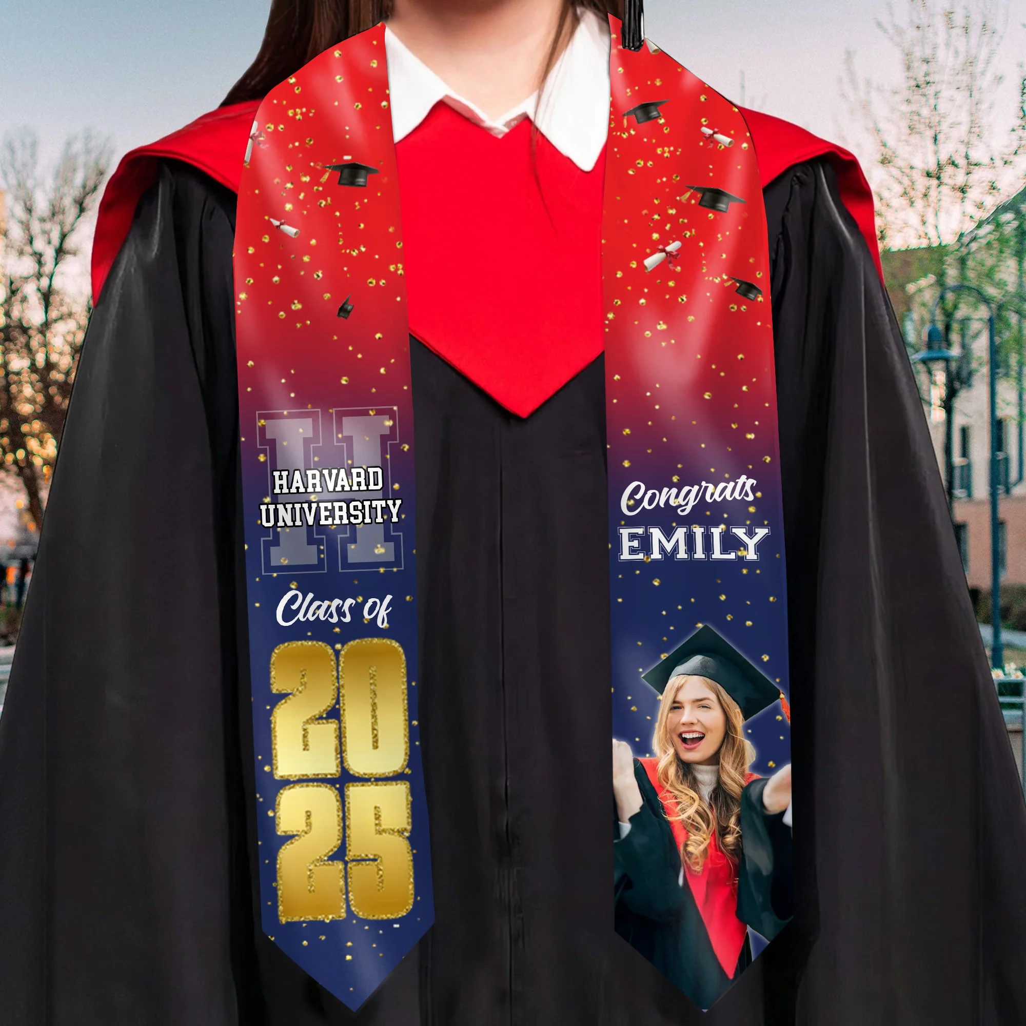 Class Of 2025 Congrats For Your Graduation - Personalized Graduation Stoles - Graduation Gift, Senior Gift | Custom Photo NH96