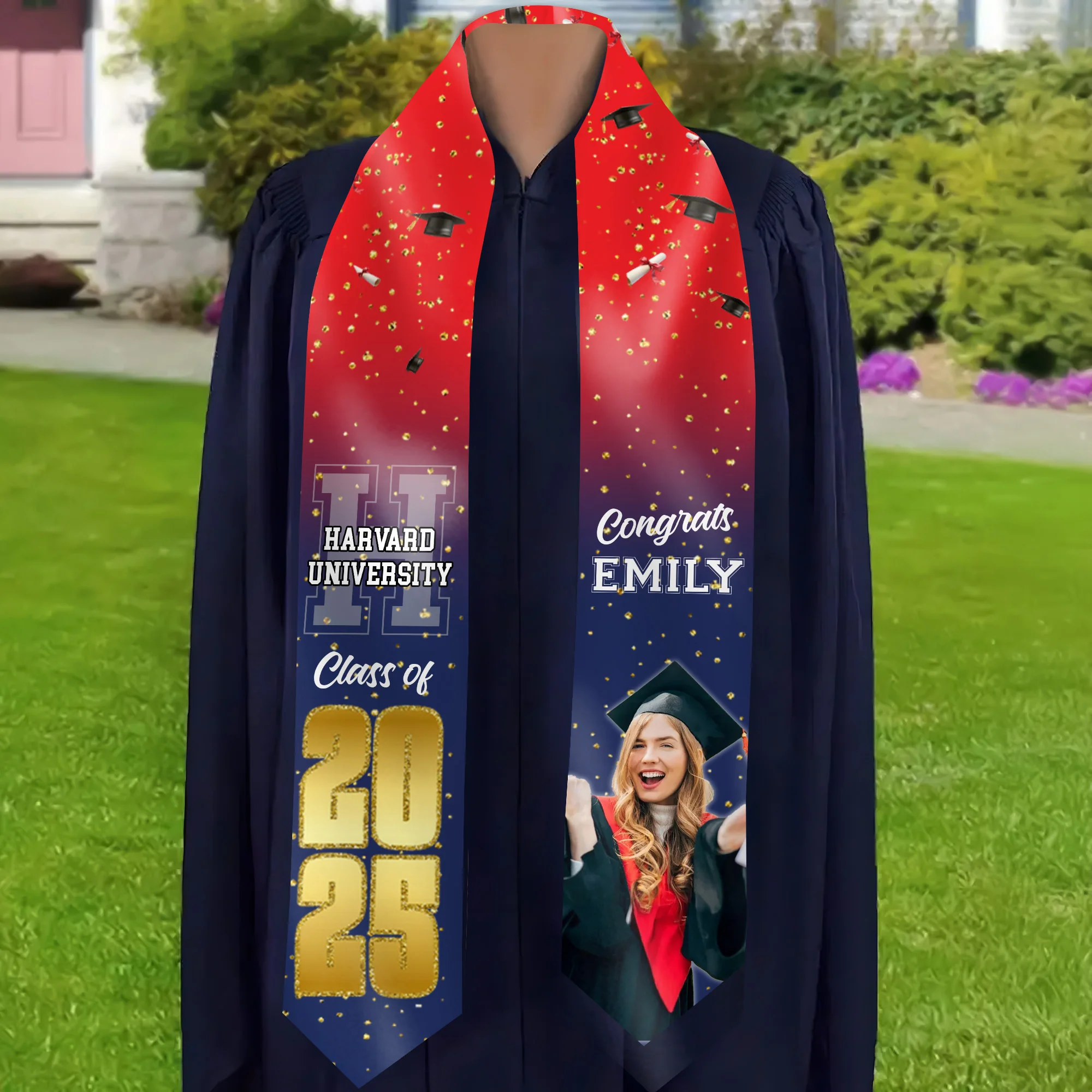 Class Of 2025 Congrats For Your Graduation - Personalized Graduation Stoles - Graduation Gift, Senior Gift | Custom Photo NH96 - Image 3