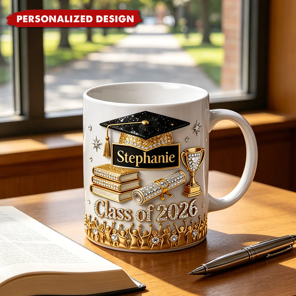 Class Of 2026 Graduation - Personalized White Mug - Gift For Graduates - Image 3