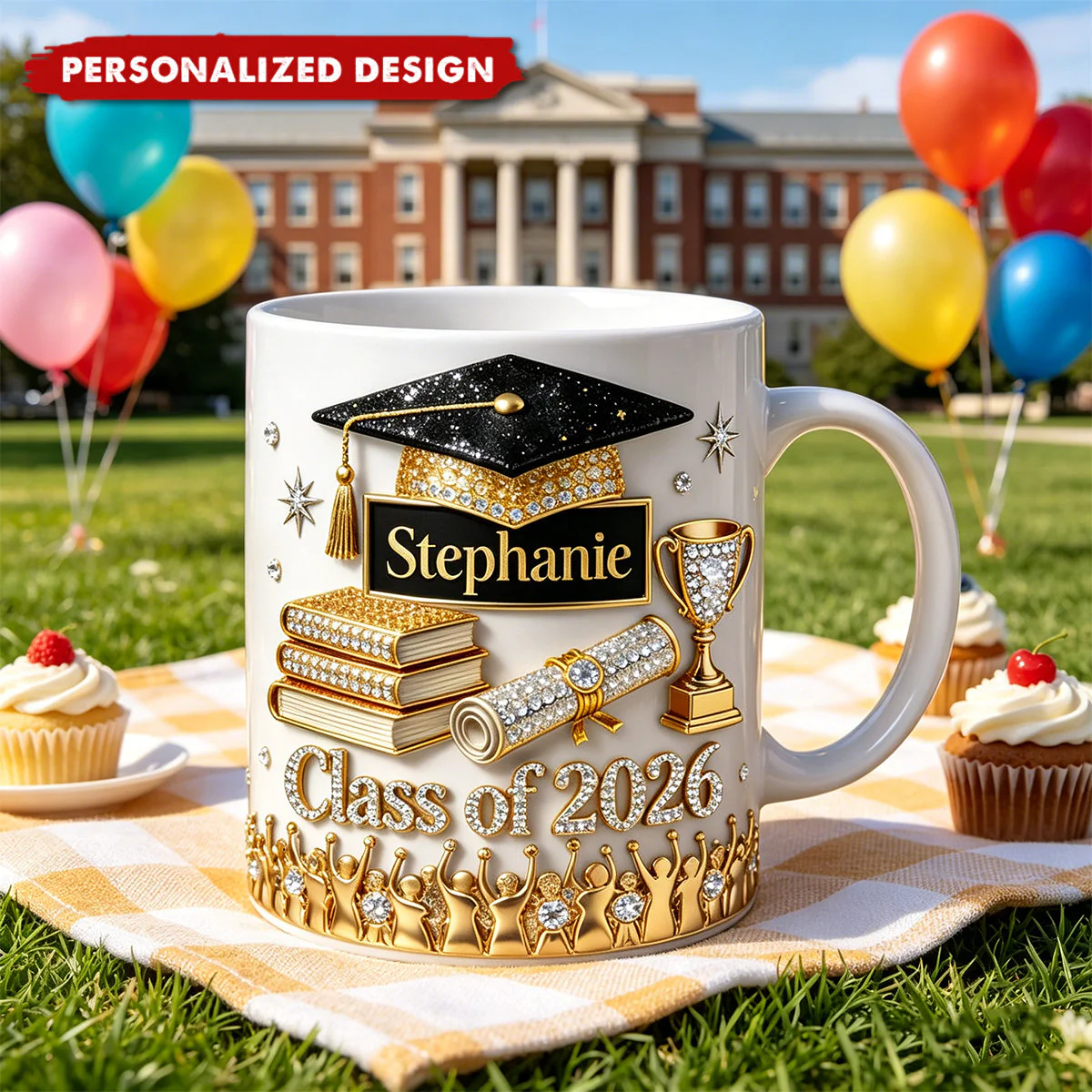 Class Of 2026 Graduation - Personalized White Mug - Gift For Graduates - Image 4