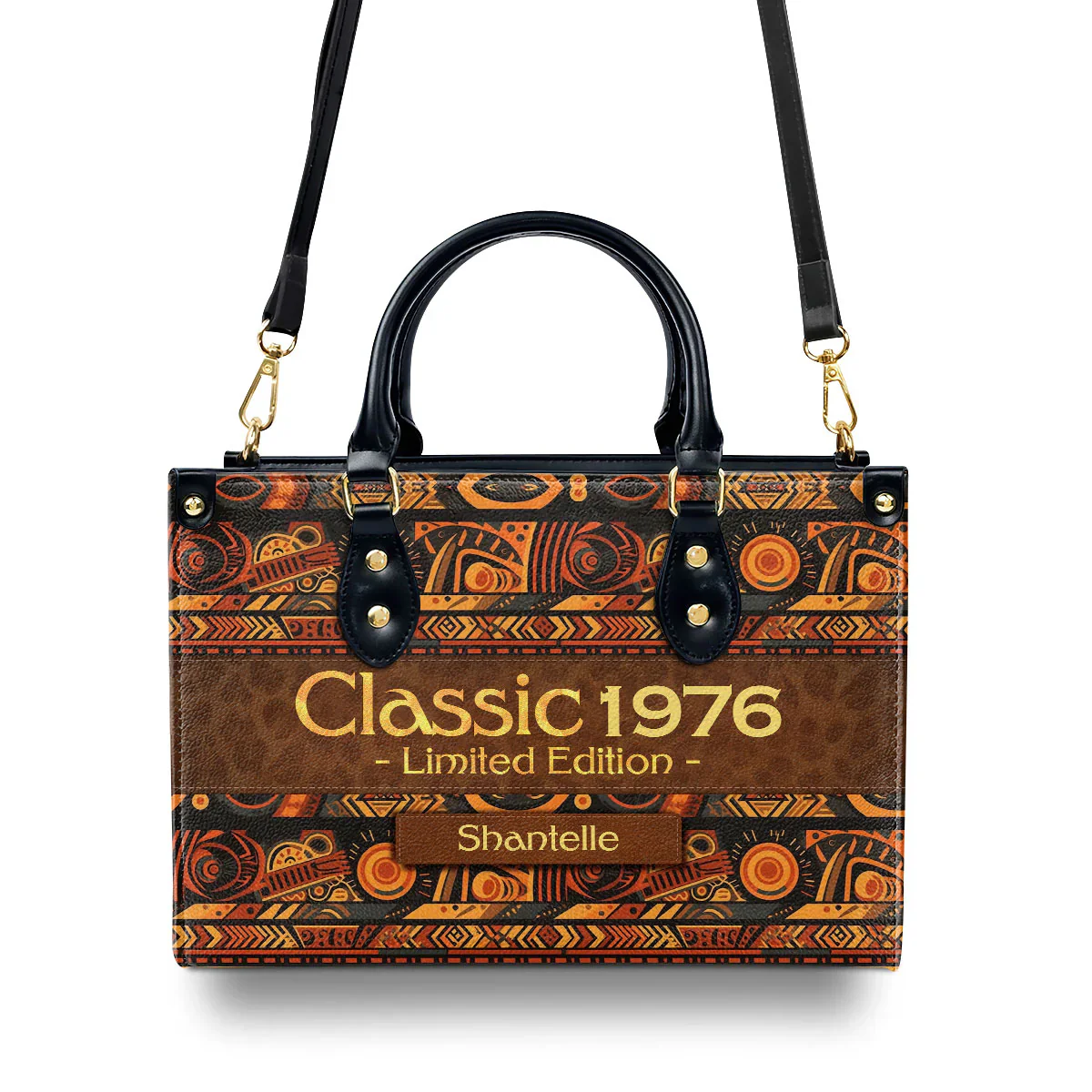 Classic Birth Year Limited Edition Tote - Personalized Leather Handbag - Gift For Black Women | HD95 - Image 3