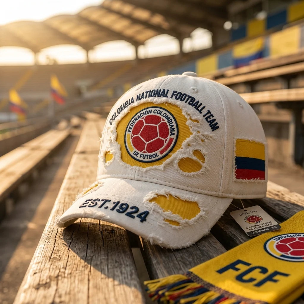 Colombia National Football Team Distressed - Classic Cap - Gifts For Football Lovers, Sports Fans - Image 3