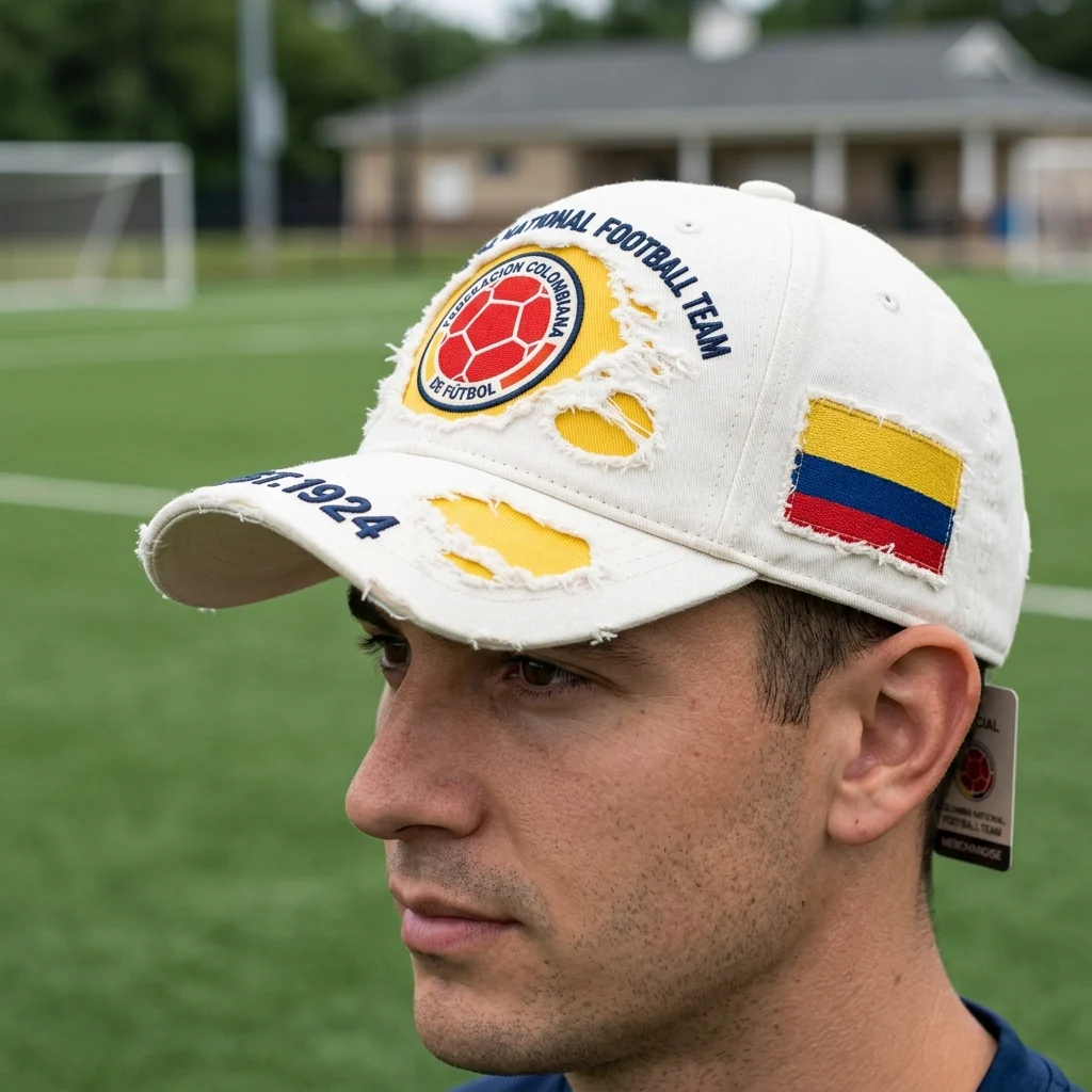 Colombia National Football Team Distressed - Classic Cap - Gifts For Football Lovers, Sports Fans - Image 4