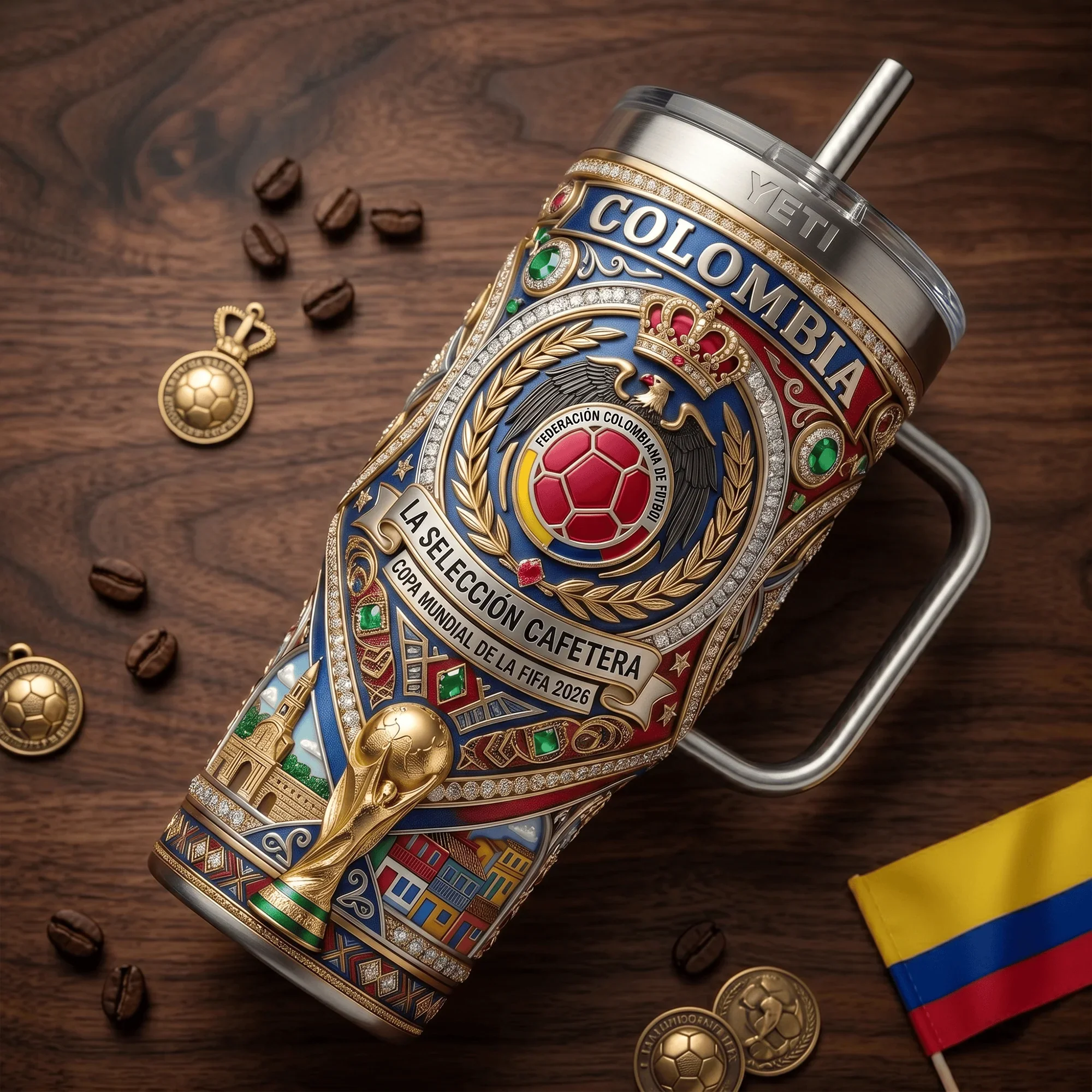 Colombia Soccer Championship 2026 Tumbler - Gift For Sport Lovers HH01 - Image 2