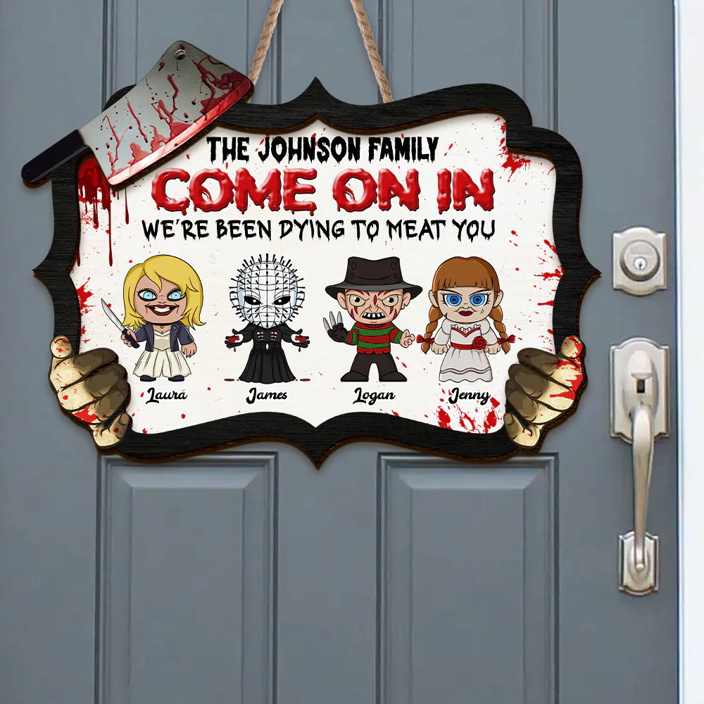 Come On In - Personalized Wood Sign - Horror Movie Family, Kids, Halloween Gift | CL61 HH01 - Image 2