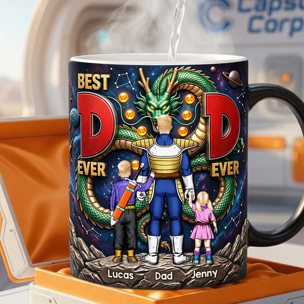 Cosmic Aura Best Dad Ever - Personalized Mug - Gift For Dad - DrBa - Image 2