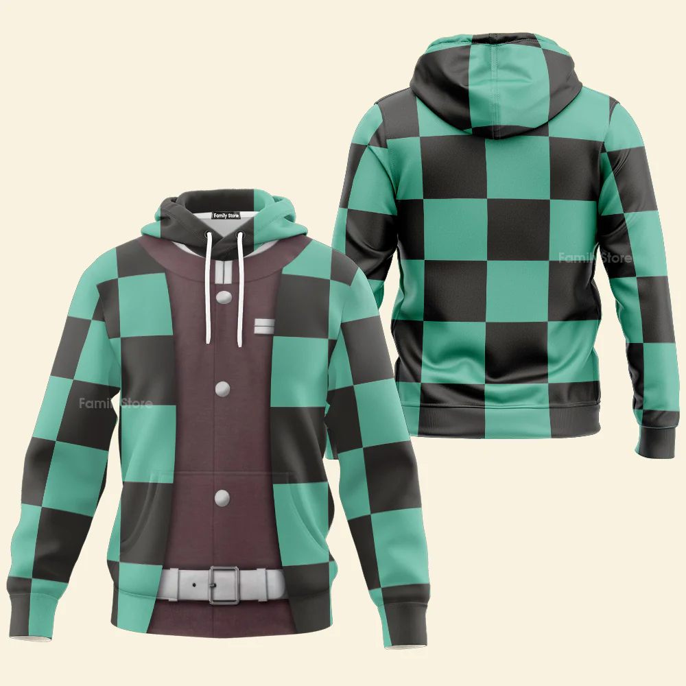 Demon Slayer Tanjiro Costume Cosplay Hoodie For Men And Women - Image 2