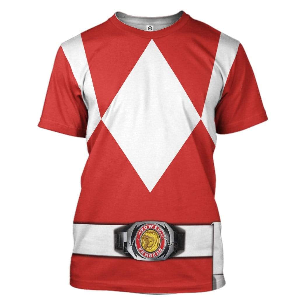 Cosplay Red Mighty Morphin Power Ranger - T-Shirts - PRHS64