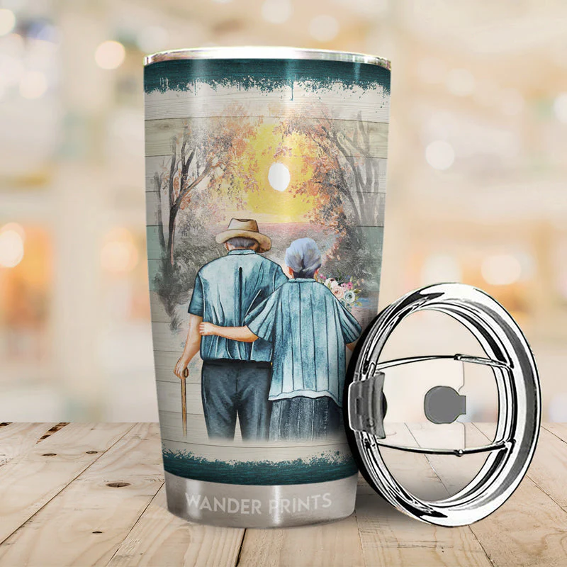 Couple Gifts, Birthday Gifts, Anniversary Gift, Grandparents Day Gifts - When We Get To The End Of Our Lives Together, Old Couple Gift, Custom Tumbler, Travel Cup, Insulated 20oz Tumbler - Image 3
