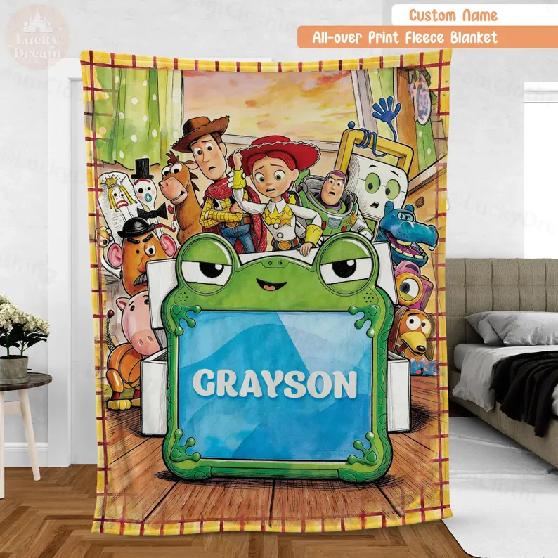 Cowboy Story Friends - Personalized Blanket - Gift For Kids, Movie Fans - Image 3