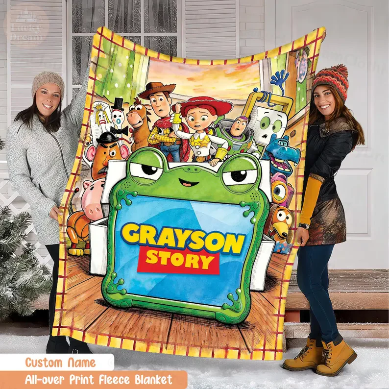 Cowboy Story Friends - Personalized Blanket - Gift For Kids, Movie Fans - Image 4