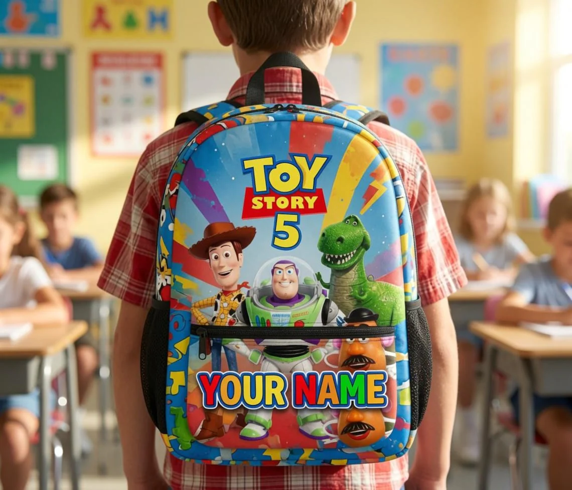 Cowboy Story - Personalized Backpack, Lunch Bag, Pencil Case & Water Bottle - Back to School Gift - DSNY - Image 2