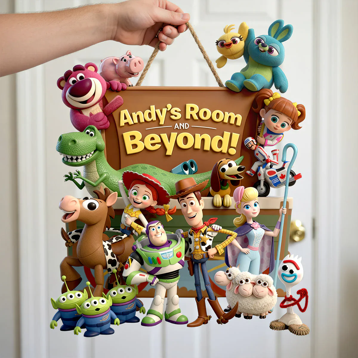 Cowboy Story Welcome To My World - Personalized Wood Sign - Gift For Kid - DSNY - Image 3