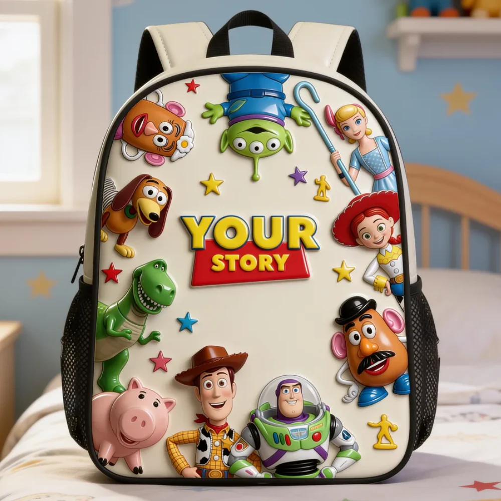 Cowboy Story You've Got A Friend In Me - Personalized Backpack, Lunch Bag, Pencil Case & Water Bottle - Back To School Gift - Image 4