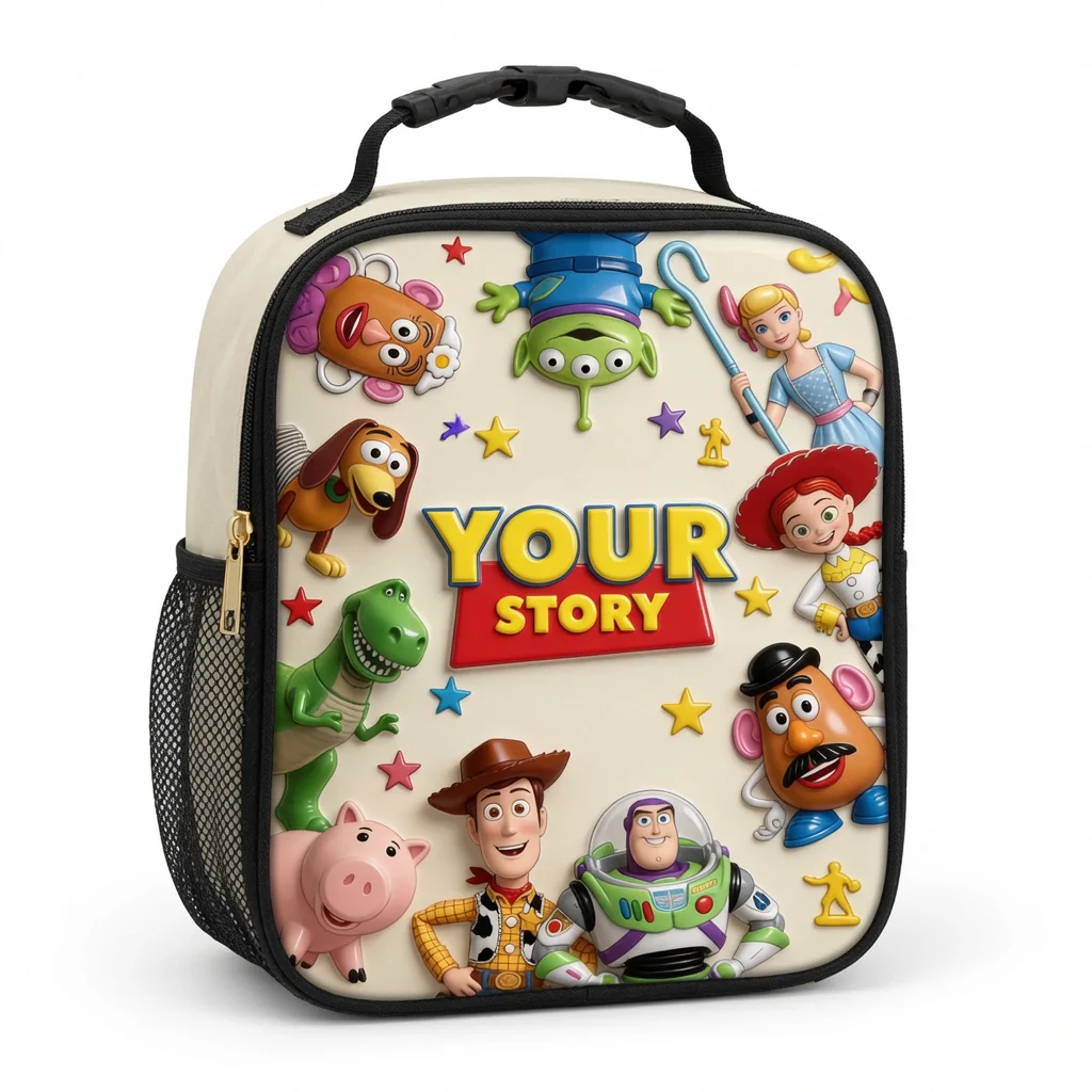 Cowboy Story You've Got A Friend In Me - Personalized Backpack, Lunch Bag, Pencil Case & Water Bottle - Back To School Gift - Image 5