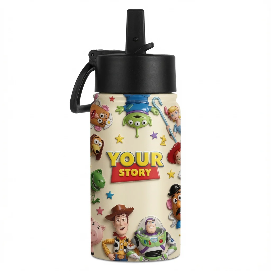 Cowboy Story You've Got A Friend In Me - Personalized Backpack, Lunch Bag, Pencil Case & Water Bottle - Back To School Gift - Image 6