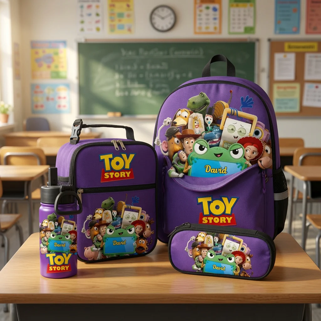 Cowboy Story You've Got A Friend In Me - Personalized Backpack, Lunch Bag, Pencil Case & Water Bottle - Back to School Gifts