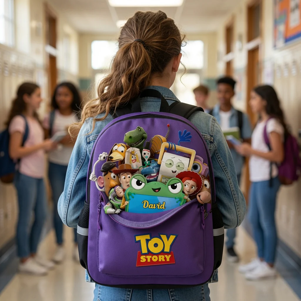 Cowboy Story You've Got A Friend In Me - Personalized Backpack, Lunch Bag, Pencil Case & Water Bottle - Back to School Gifts - Image 4