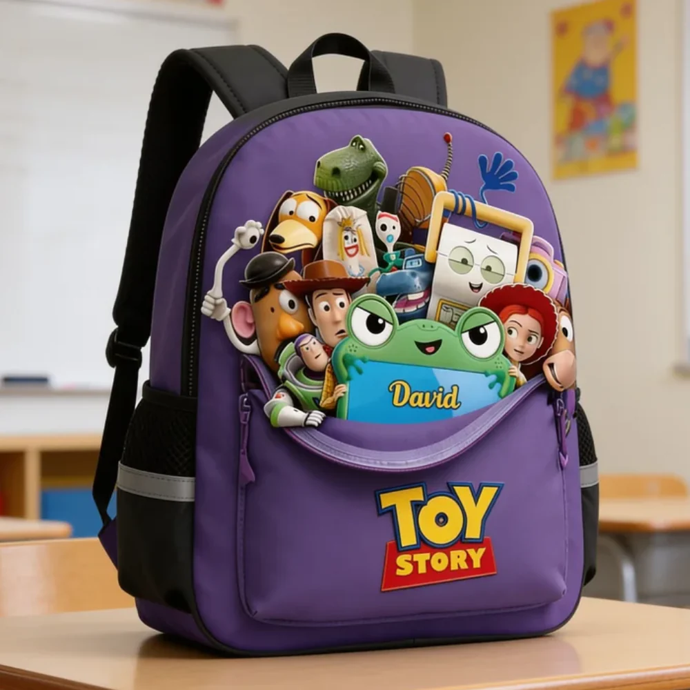 Cowboy Story You've Got A Friend In Me - Personalized Backpack, Lunch Bag, Pencil Case & Water Bottle - Back to School Gifts - Image 8