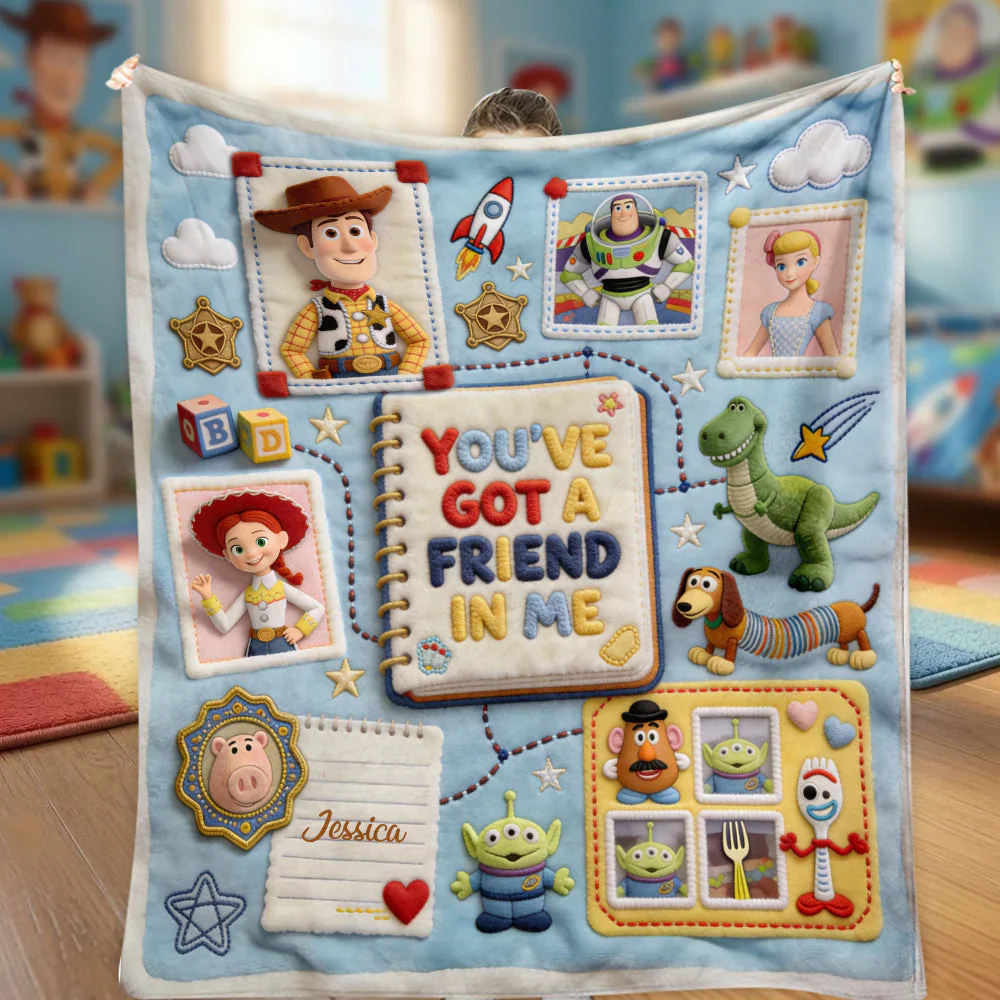 Cowboy Story You've Got A Friend In Me - Personalized Blanket - Gift For Kids, Movie Fans - DSNY