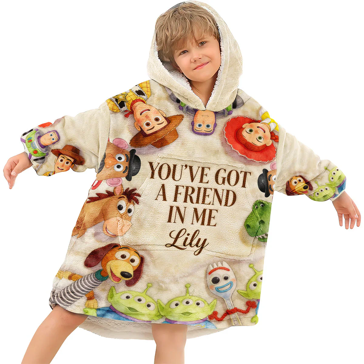 Cowboy Story You've Got A Friend In Me - Personalized Blanket Hoodie - Gift For Movie Fans - Image 4