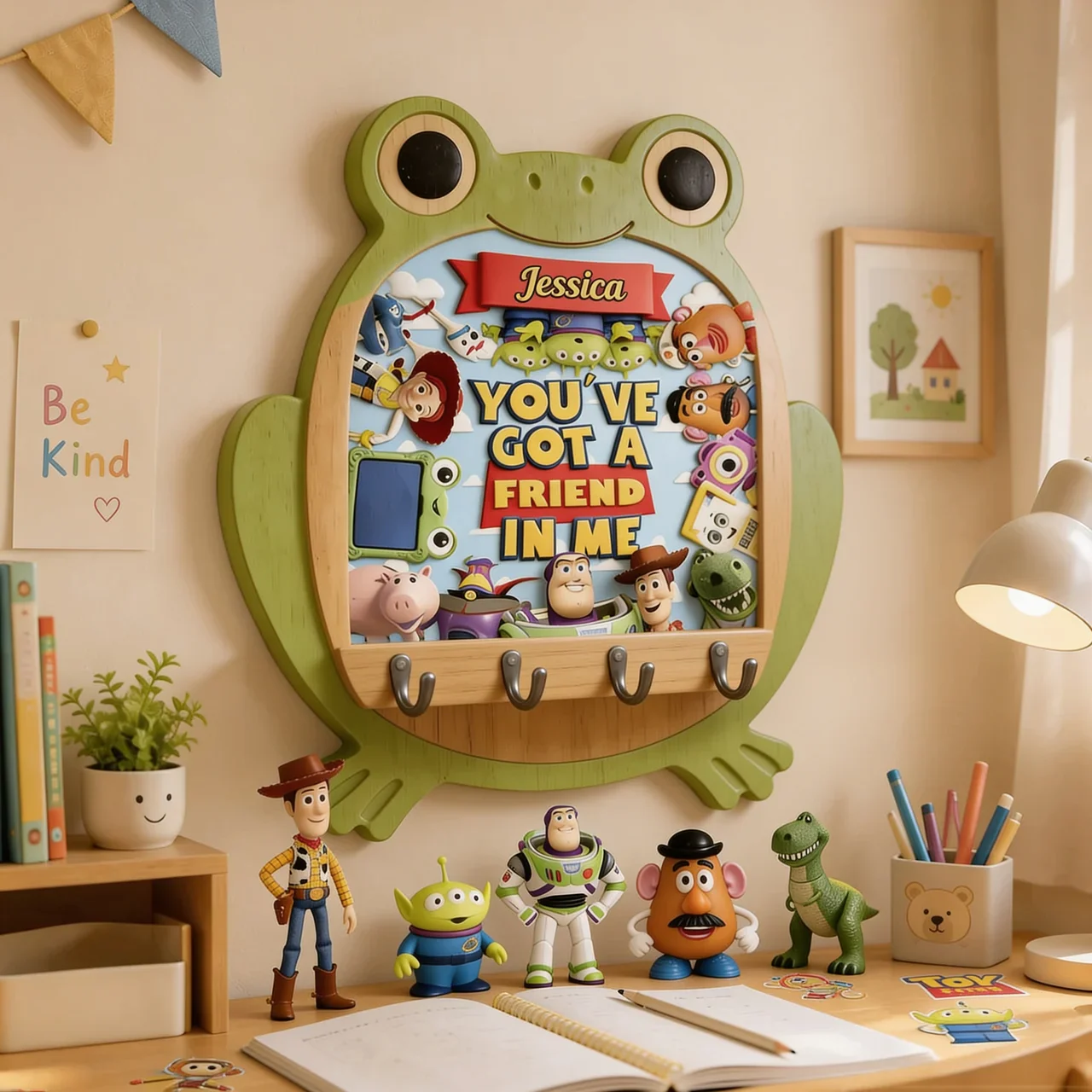 Cowboy Story You've Got A Friend In Me - Personalized Custom Shaped Hanging Rack - Gift For Kids, Movie Fans
