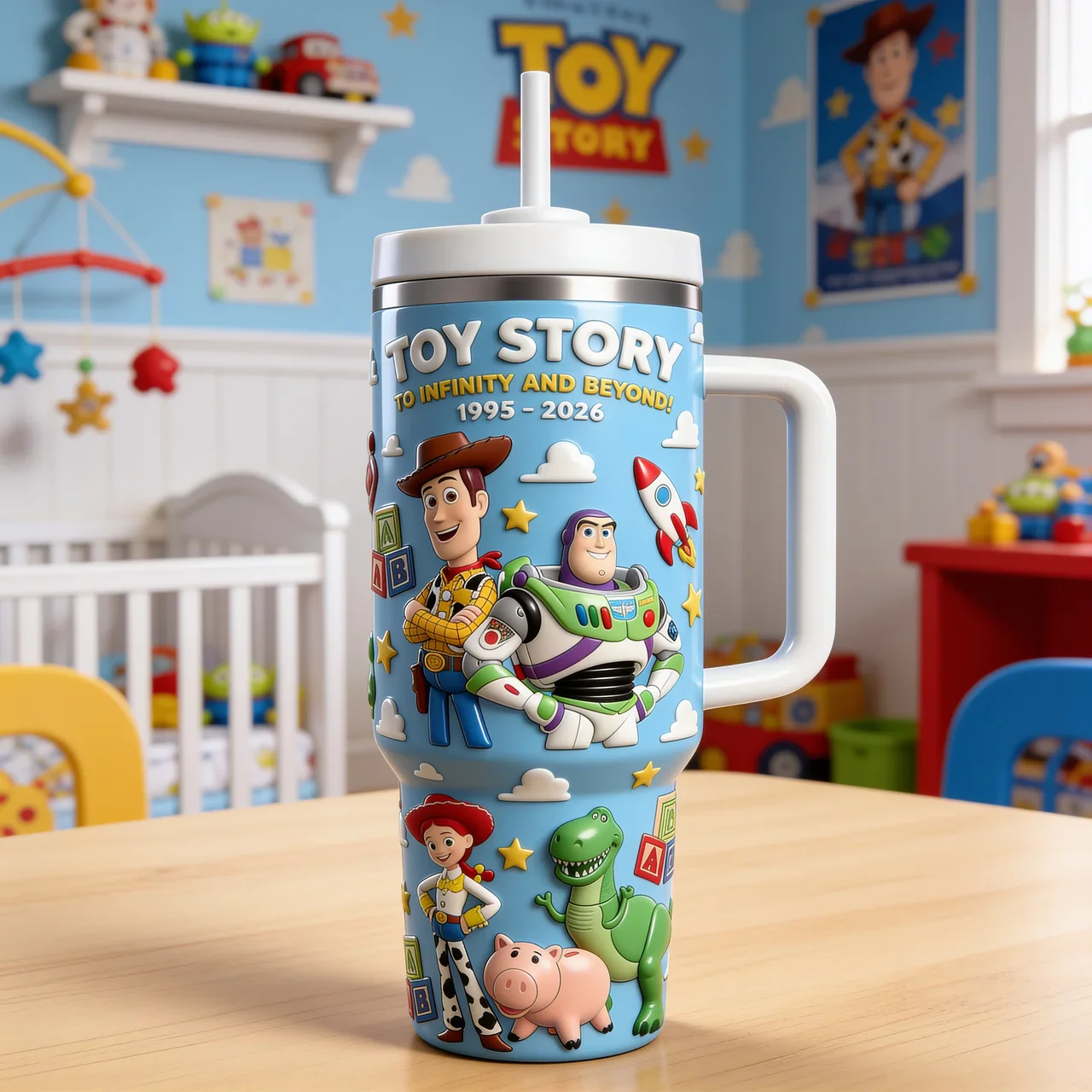 Cowboy Story You've Got A Friend In Me - Personalized Tumbler With Handle - Gift For Movie Fans - Image 2
