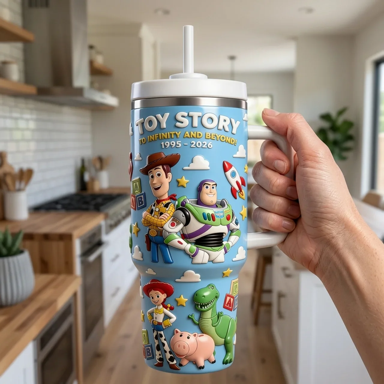 Cowboy Story You've Got A Friend In Me - Personalized Tumbler With Handle - Gift For Movie Fans - Image 5