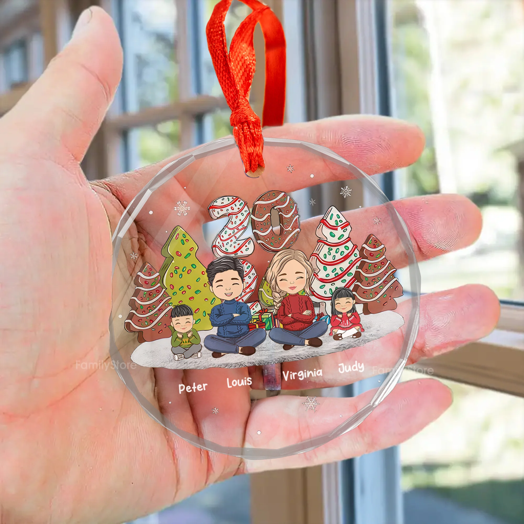 Cozy Family Moments Are Priceless - Christmas Gift For Family Members - Personalized Glass Ornament  - CL35 NA94 - Image 3