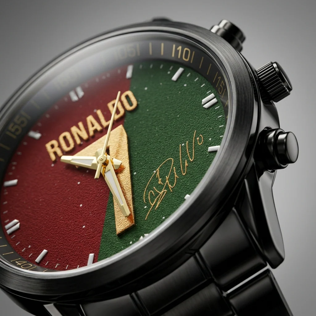 Cristiano Ronaldo Gold Number 7 Signature - Hand Watch - Gifts For Football Lovers, Sports Fans - Image 2