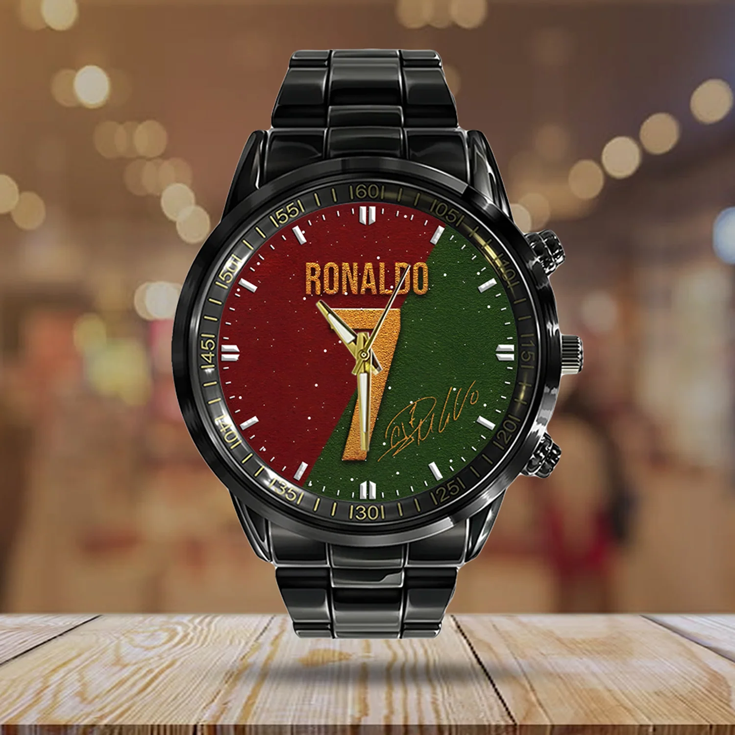 Cristiano Ronaldo Gold Number 7 Signature - Hand Watch - Gifts For Football Lovers, Sports Fans - Image 3